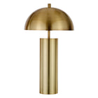 Hudson&Canal - Lampe de table York 27" avec abat-jour en métal - Laiton/laiton-Design moderne du milieu du siècle pour votre salon, votre espace de travail ou votre table de chevet