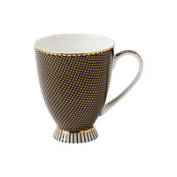 Maxwell & Williams Regency Black Footed Mug - 300 ml - 4 Pack-Handwashing Recommended