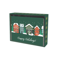 Pierre Belvedere Christmas Card Set - Small Village - English - 20 Pack-High quality cards & envelopes for the holiday season