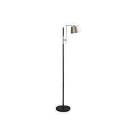 Monarch Specialties - Luminaire - 65 po H Lampadaire - Métal Noir - Abat-Jour En Nickel - Contemporain-Style industriel contemporain, lampadaire bicolore de 65 pouces de haut surmonté d'un abat-jour en nickel pour améliorer instantanément un décor moderne