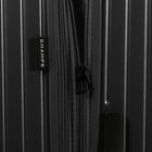 CHAMPS Fresh II  3-Piece Expandable Hardside Luggage Set - Black-Telescopic handle