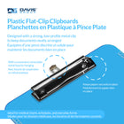 Davis Group Transparent Clipboards - Letter Size - 9" W x 12" H - Blue - 6 Pack-Transparent Blue