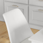 HOMCOM Modern Dining Chairs with PU Leather Cushion & Wood Frame - White - Set of 4-Attached non-skid foot caps can well prevent ground scratches