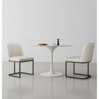 Manhattan Comfort Serena 23.62" Modern Faux Leather Upholstered Dining Chair - Cream - Set of 2-Upholstered in Beautiful Faux Leather with High Density Foam Filled Padding