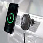 Mighty Mount Magsafe Wireless Charger 2 in 1 Dash & Vent Mount-Vent Locking Mechanism: Twist & lock for a secure, wobble-free hold