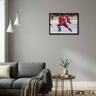 Connor Mcmichael Washington Capitals - Framed Canvas - 31" x 22"-Ready to hang - arrives fully assembled