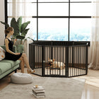 PawHut 8-Panel Dog Playpen with Door - 30" H-Easily assembled and portable for convenience