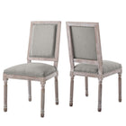Modway Court Upholstered Fabric Dining Side Chair - Light Grey - 2 Pack-Vintage French Dining Side Chair