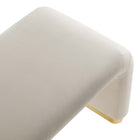 Modway Koda Performance Velvet Waterfall Long Bench - Brass/Almond-8