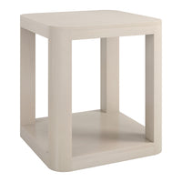 Hudson&Canal Stellan 20"W Square Side Table - Alder White-A modern contemporary design for your living room, den, and more