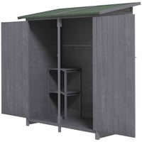 Outsunny - Abri de jardin Outsunny 55 x 30 avec toit en asphalte-Toit et plancher en panneaux solides  
