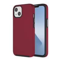 AXS PROTech Dual-Layered Anti-Shock Case with Military-Grade Durability for Apple iPhone 13 - Burgundy-Shock resistant
