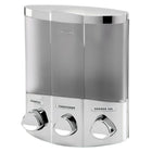 Better Living Euro Dispenser Trio - Chrome-Eliminates shower bottle clutter and container lifts off the wall for easy cleaning and re-filling