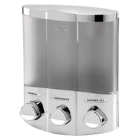 Better Living Euro Dispenser Trio - Chrome-Eliminates shower bottle clutter and container lifts off the wall for easy cleaning and re-filling