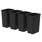 Storex Wastebasket - 39 L - Black-20.75" H x 11" W x 15.5" D