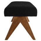 Modway Lyra 63" Boucle Upholstered Bench - Black-Versatile Design