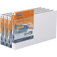 QuickFit Heavy Duty Legal Landscape Spreadsheet Binder - Round Ring - 1" - White - 4 Pack-3 Ring Binder