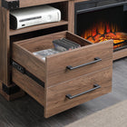 Manhattan Comfort Richmond 60" Traditional TV Stand - Brown-Feature Beautiful Grain like Textured Finish