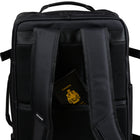 CHAMPS Onyx Carry-on Backpack - Black-Hidden zippered pocket behind Trolley strap