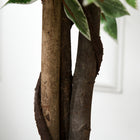Outsunny 5.3' Potted Artificial Ficus Tree - Green-No assembly required