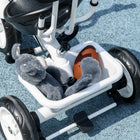 Qaba - Tricycle 6 en 1 pour enfants avec guidon amovible et canopée - blanc-Matériau : Métal, PP, Polyester 