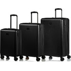 CHAMPS Luggage Iconic II 3-Piece Hardside 8-Wheeled Expandable Luggage Set - Black-Polycarbonate Material