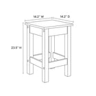 Modway Galley 3-Piece Kitchen Island and Stool Set - Oak Grey-Spice and Wine Racks