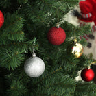 HOMCOM 9' Artificial Christmas Tree with Auto Open - Steel Base - Green-Material: Steel, Plastic 