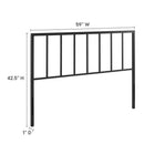 Modway Tatum Queen Headboard - Black-Powder Coated Iron Construction