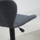 HOMCOM Adjustable Swivel Bar Stools with Back - Grey - 2 Pack-Heavy-duty metal base helps keep its balance, and rubber pads prevent slipping
