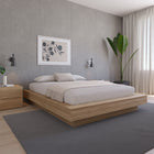 Nexera Marconi Platform Bed Frame - Queen Size - Brown Oak-6