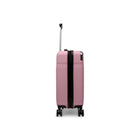 Bugatti Monaco 21.5" Hardside Carry-on Luggage - Vegan Leather Trim -  Pink-Telescopic trolley handle with multi-stage
locking heights