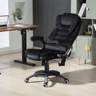 Vinsetto High Back Massage Executive Office Chair with 6-Point Vibration - Black-High-back line design with thick padding, provides extra comfort