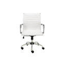 Plata Import Toni Low Back Office Chair, White (LS-3011-WHITE)-Polyurethane Coating