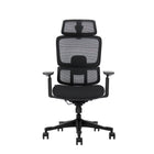 Kopplen - Chaise de bureau ergonomique à dossier haut en polyester-L'appui-tête réglable assure un positionnement optimal pour le confort de la tête et du cou.