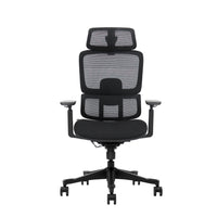 Kopplen - Chaise de bureau ergonomique à dossier haut en polyester-L'appui-tête réglable assure un positionnement optimal pour le confort de la tête et du cou.