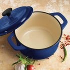 Tramontina - Cocotte en fonte émaillée 3,5 pintes avec couvercle - Rouge-Les ustensiles de cuisine en fonte assurent une cuisson uniforme et une excellente rétention de la chaleur