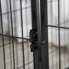 PawHut - Parc pour animaux en métal 4 panneaux intérieur & extérieur - 27,5 po H-Le loquet de verrouillage maintient la porte bien fermée