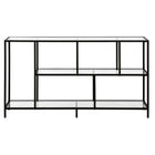 Hudson&Canal Winthrop 52"W Console Table with Glass Shelves - Blackened Bronze-Clean with a soft, dry cloth and no harsh chemicals or abrasive cleaning materials