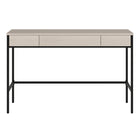 Hudson&Canal Evans 48" Writing Desk - Alder White-Features three push-to-open drawers