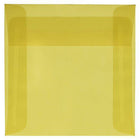 JAM Paper Square Translucent Vellum Invitation Envelopes - 6" x 6" - Primary Yellow - 25 Pack (PACV516)-Color: Primary Yellow 
