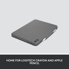 Logitech Rugged Folio Keyboard Case for iPad A16/ 10.9" (10th Gen.) - English - Graphite-Uses FSC-certified paper for responsible packaging