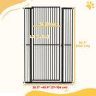 PawHut 59" Extra Tall Cat Gate, 30"-41" Pet Gate - Black-Easy to assemble, with pressure or drill mounting options
