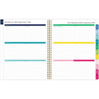 AT-A-GLANCE - Agenda hebdomadaire/mensuel bande joyeuse Emily Ley Simplified 2026 - 11 po H x 8 3/8 po l - multicoloure - bilingue-Une semaine sur deux pages comprenant un espace de planification et une section pour cocher les tâches terminées