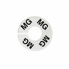 Eddie's Round Size Divider - French MG - White Sizer with Black Print - 100 Pack-White plastic with black text