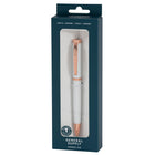 General Supply Goods + Co Retractable Ballpoint Pen - 1.0mm - White/Rose Gold-Retractable Ballpoint Pen