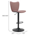 Zuo Elevate Barstool - Brown - Set of 2-3 year limited warranty
