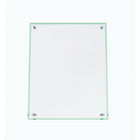 Deflecto Beveled Edge Sign Holder - 8 1/2" x 11" - Green Tinted Border-Sign holder can be displayed vertically or horizontally