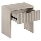 Hudson&Canal Kenslow 24" Nightstand - Alder White-Clean with a soft, dry cloth and no harsh chemicals or abrasive cleaning materials