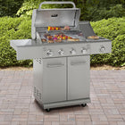 Kenmore - Barbecue au gaz à 4 brûleurs avec brûleur latéral de saisie - Tout en acier inoxydable-Grille de maintien au chaud en acier inoxydable 304.
